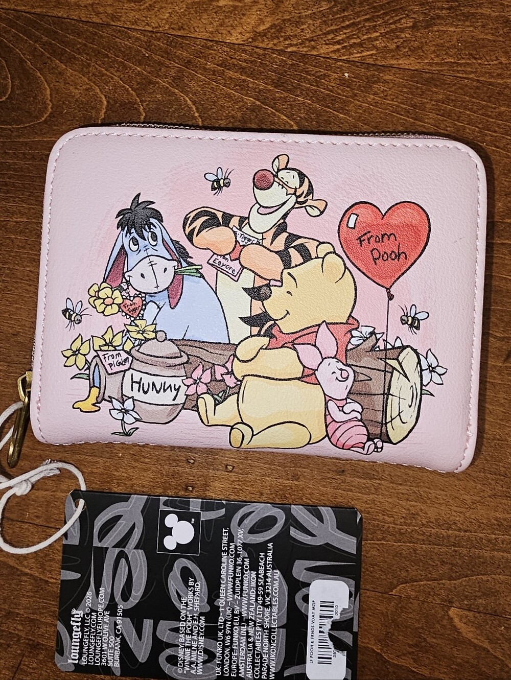 Loungefly Disney Winnie the Pooh Valentine's Day Zipper Wallet Pooh & Friends